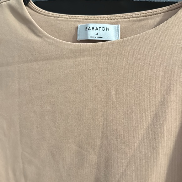 Aritzia Babaton Classic Tan Crew Neck Bodysuit Size Small - Picture 4 of 4